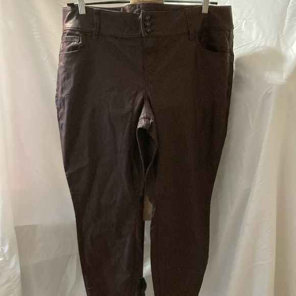 Torrid Premium Faux Leather Jegging - Oxblood - Picture 3 of 8